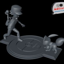 pokemon attrapez - rouge jeu net eevee jouet figure de proue collection 3d print model - Mito3D