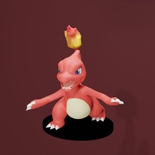 pokemon charmeleon 3d print model - Mito3D