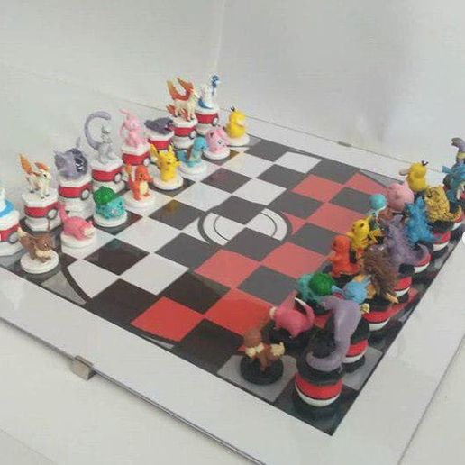 pokemon chess set 3D print model - Mito3D