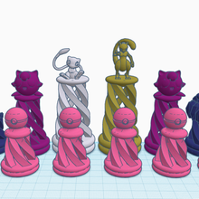 Pokémon xadrez conjunto jogos 3d print model - Mito3D