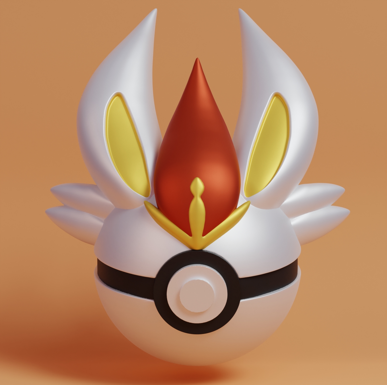 pokemon cenicienta pokebola pikachu juguete arte coleccionable manga ventilador imprimible impresión popular anime ceniza eevee maullar mewtwo legendario scorbunny raboot 3D print model - Mito3D