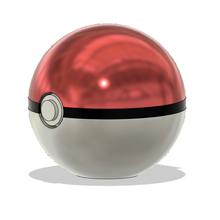 Pokemon classico pokeball incernierato 3d print model - Mito3D