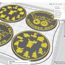 pokemon comunidad día 12 moneda año recuerda Arte diciembre pokemongo pokemons monedas insignias 3d print model - Mito3D