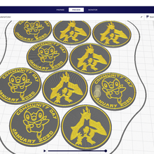 Pokémon communauté journée 25 monnaie pipi art empoléon Pokemongo pokémons figures jouet prinplup pièces badges 3d print model - Mito3D