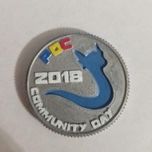 pokemon community day 2 coin - dratini art pokemongo toy coins badges 3d print model - Mito3D