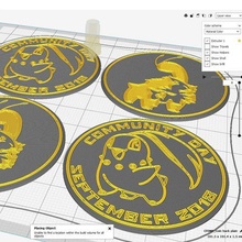 Pokemon Comunità giorno 9 moneta chikorita arte bayleef meganium pokemongo giocattolo monete distintivi 3d print model - Mito3D
