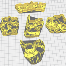 pokemon cookie cutter collection kitchen playdoh games 3d print model - Mito3D