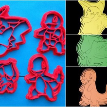 pokemon cookie cutter set home pikachu charmander squirtle ssquirtle mewtwo 3d print model - Mito3D