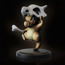 Pokémon Kubone angepasst Kunst Skulptur 3d print model - Mito3D