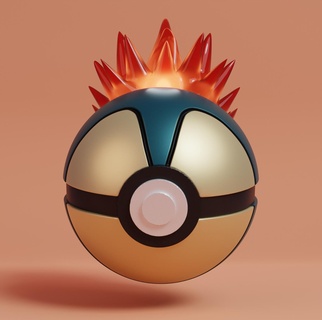 Pokémon cyndaquil pokebola Pikachu cinza brinquedo casa livre popular eevee impressão cão anime manga colecionável Charizard Bruxas Natal quilava tiflosão 3d print model - Mito3D