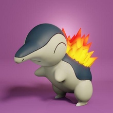 Pokémon Cyndaquil Spiel Pikachu Asche Pokeball Spielzeug Beliebt eevee Drucken 3d Hund Anime Typhlosion Sammlerstück hisui Arceus Quilava Boba fett 3d print model - Mito3D