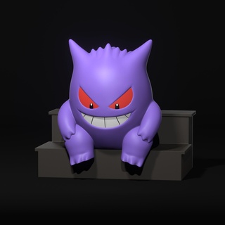 pokemon depressed gengar figure gastly haunter ash 3d printing anime toy pokemonfigure collectibles statue collection pokemonart 3d print model - Mito3D