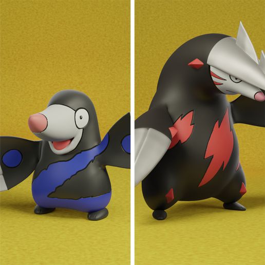 pokemon drilbur evolution pack 3D print model - Mito3D