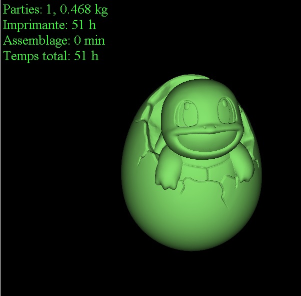 pokemon egg carapuce + support 3D print model - Mito3D