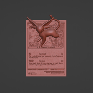 pokemon espeon 4d tarjeta personalizado eevee 3d impresora Flareon jolteon vaporeon 3d print model - Mito3D