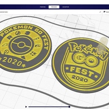 Pokémon firmemente 2020 moeda arte Cuidado pogo Pokemongo pokemons moedas Distintivos 3d print model - Mito3D