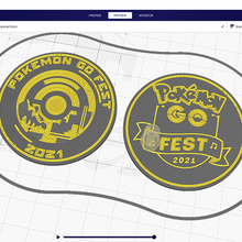pokemon fest 2021 - coin art gofest pokemongo pokemons coins badges 3d print model - Mito3D