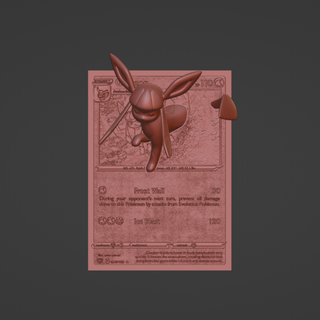Pokémon glaceon 4d carte Douane art Évoli 3d imprimante flareon jolteon vaporeon espéon 3d print model - Mito3D