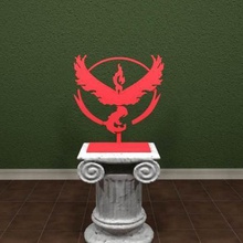 pokemon go - team valor logo art signs logos standing stand sign emblem awesome 3d print model - Mito3D