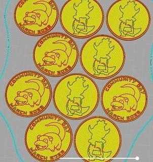 pokemon go community day classic 66 coin - slowpoke pokemongo pokemons figures toy slowbro slowking coins badges 3d print model - Mito3D