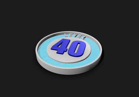 Pokémon 40 distintivo cinza Pikachu PIN medalha brinquedo Parabéns realização caminhar aplicativo 3d print model - Mito3D