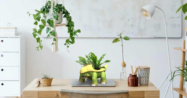 pokemon grotle - maceta Home jardin casa pot low poly animal tortuga collection coleccion pieces 3d print model - Mito3D