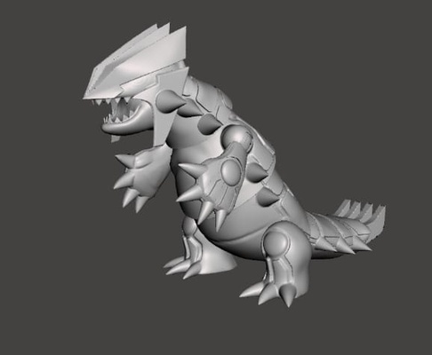 pokémon groudon articulado jogos brinquedo açao figura vídeo nintendo 3d print model - Mito3D