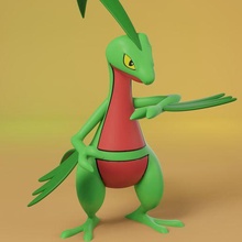 pokemon grovyle 3d print model - Mito3D