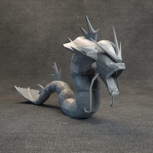 pokemon gyarados lowpoly divers magikarp kanto digimon stylisé 3d print model - Mito3D