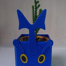 pokemon heracross square flowerpot pot anime bucket 3d print model - Mito3D