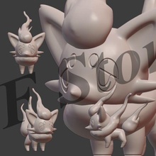 pokemon hisuian zoroa art pokemonhisuian zorua 3dprinting hisuianzorua 3d print model - Mito3D