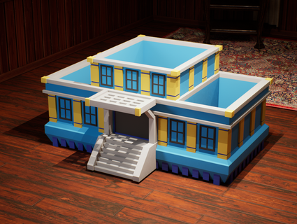 pokemon house - lilycove museum pkmn gen 3 storagebox 3d print model - Mito3D