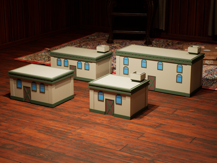pokemon houses - rustboro city collection pkmn gen 3 3d print model - Mito3D