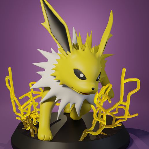 Pokémon Jolteon Spiel Pikachu eevee Vaporeon Flareon Umbreon Sylveon leafeon glaceon espeon Spielzeug Anime Beliebt eeveelution Kinder Kunst Sammlerstück 3D print model - Mito3D