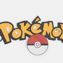 Pokémon chaveiro moda pokémon logotipo 3d print model - Mito3D