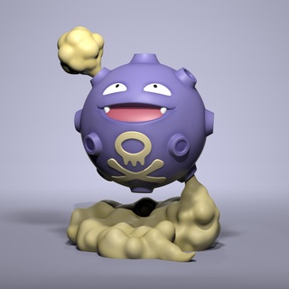 pokemon koffing free model Game koffing weezing free ash 3d printing anime pokemon toy figure pokemonfigure collectibles statue collection pokemonart  3d print model - Mito3D