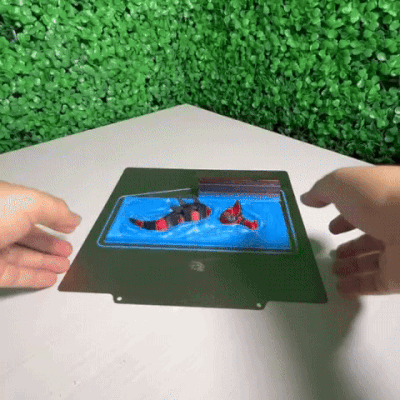 pokemon cocodrilo nadando in agua stl 3mf multicolor juego bulbasaur chorro charmander pikachu río 3d print model - Mito3D