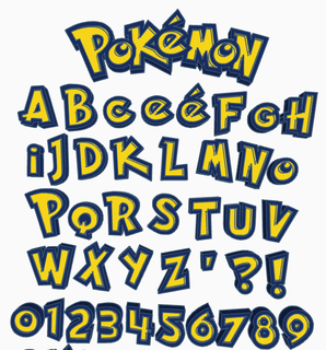 pokemon letras pokemon letras 3d print model - Mito3D