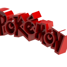 pokemon logo oyun pc dizi anahtar halkası oyunlar tv 3d print model - Mito3D