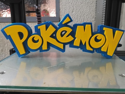 pokemon logo sign pok mon 3d print model - Mito3D