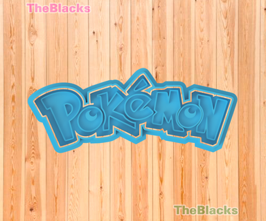 pokemon logo cookie dough cutter - cookies cutting masses porcelain clay 3d print model - Mito3D