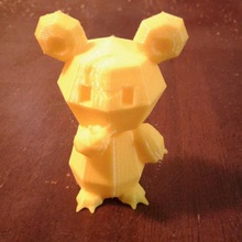 pokemon low poly teddiursa vari gioco cartone animato giocattolo 3d print model - Mito3D