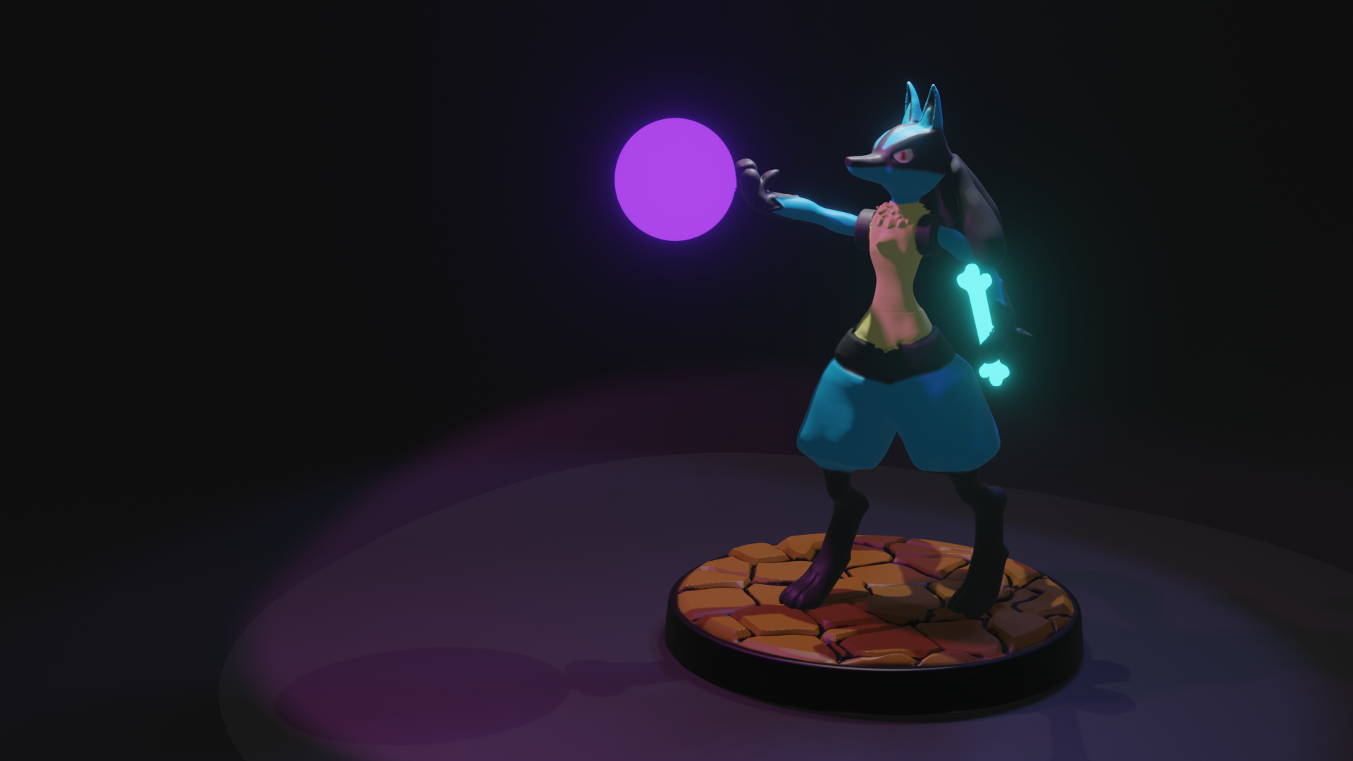 Pokemon lucario arte scultura giocattoli geek giocattolo collezione 3D print model - Mito3D