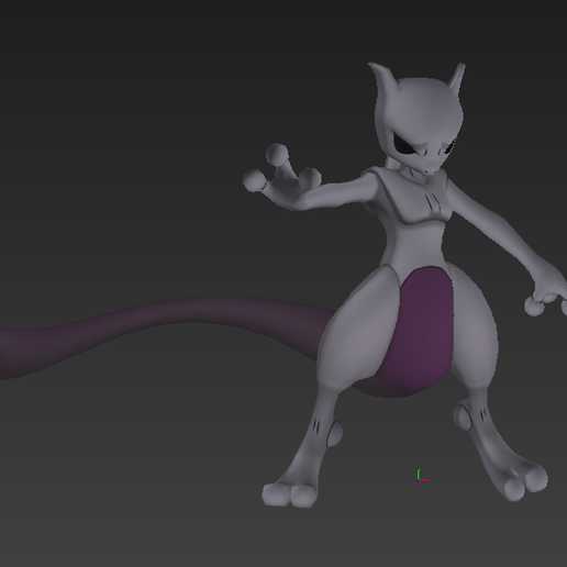 pokemon mewtwo game monster 3D print model - Mito3D
