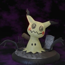 pokemon mimikyu Arte juguete oscuro 3d impresión ceniza Pikachu gengar darkrai 3d print model - Mito3D