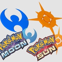 Pokémon lune Soleil logo porte clés art panneaux logos 3d print model - Mito3D