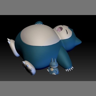 Pokémon munchlax Ronflex Jeu jouet figure art Pokemongo nintendo Pokemonzukan Jeux jouets sculpture évolution 3d print model - Mito3D