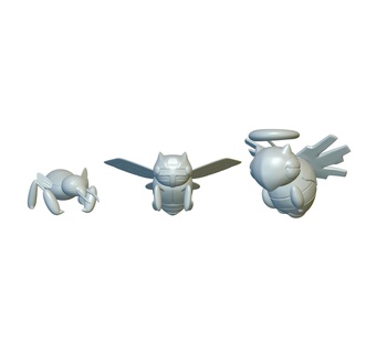 Pokémon jouer ninjask Shedinja 290 291 292 optimisé 3d impression 3d print model - Mito3D