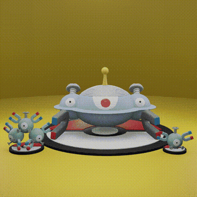 pokémon 081 082 462 magnémite magnéton magnésium bobine rare jibacoil électrique acier 3d art jouet populaire impression imprimable cendre pokeball anime manga 3d print model - Mito3D