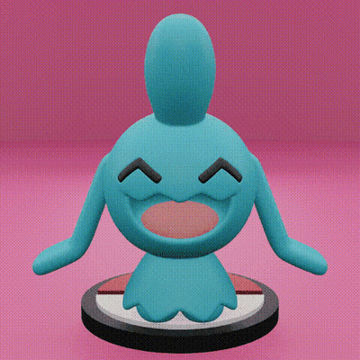 pokémon 360 weiße kunst wobbuffet sohnano klingend psychisch 3d spielzeug beliebt drucken druckbar asche pokeball anime manga 3d print model - Mito3D